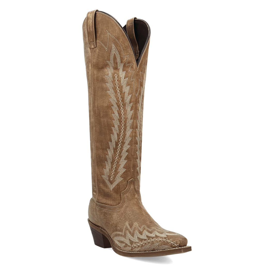 Pard's Western Shop Laredo Women's Honey Roxelle Wide Calf Snip Toe Western Boots