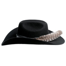 Bullhide Hats Things Change Black Premium Wool Felt Hat with Leather Hat Band and Feather