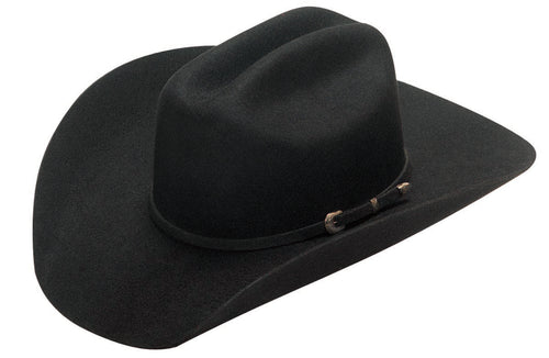 Pard's Western Shop Twister Black Dallas Wool Felt Western Hat