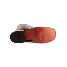Ferrini Men's Black Caiman Print Broad Square Toe Boots