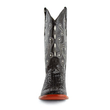Ferrini Men's Black Caiman Print Broad Square Toe Boots