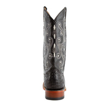 Ferrini Men's Black Caiman Print Broad Square Toe Boots
