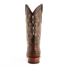 Ferrini Men's Sport Rust Caiman Print Broad Square Toe Boots