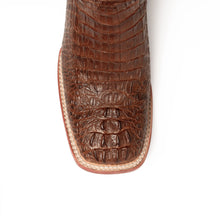 Ferrini Men's Sport Rust Caiman Print Broad Square Toe Boots