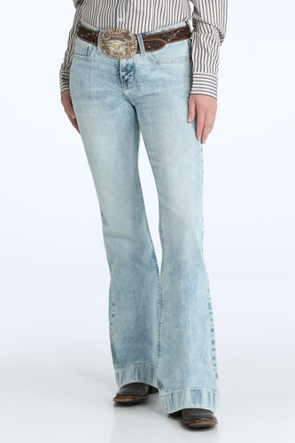 Pard's Western Shop 
Cinch Women's Acid Bleached Stonewash Lynden Slim Trouser Jean