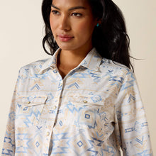 Ariat Women's Cream/Blue Southwest Print VentTEK Western Snap Blouse