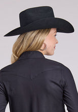 Roper Apparel Women's Black Aztec Embroidered Yoke Western Snap Blouse