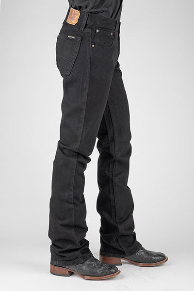 Pard's Western Shop Men's Stetson 1120 Black Slim Fit Bootcut Jeans