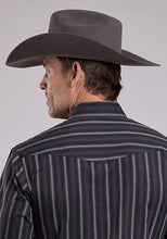 Roper Apparel Men's Black/Grey Stripe Western Snap Shirt