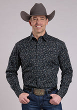 Pard's Western Shop Roper Men's Black Paisley Print Snap Western Shirt