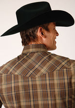 Roper Men's Multi Brown Plaid Western Snap Shirt
