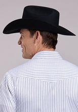 Roper Apparel Men's White/Black Stripe Western Snap Shirt