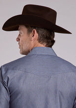 Roper Apparel Men's Thin Blue Pinstripe Western Snap Shirt