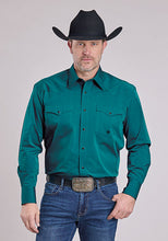 Pard's Western Shop Roper Apparel Men's Amarillo Collection Solid Teal Western Snap Shirt