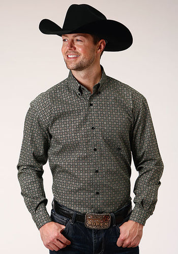 Pard's Western shop Roper Apparel Forest Foulard Print Button-Down Shirt for Men