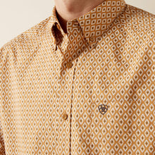 Ariat Men's Burnis Tan Diamond Print Classic Fit Button-Down Shirt