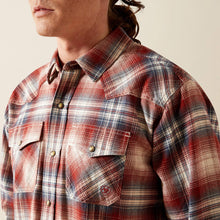 Ariat Men's Harper Retro Fit Rust Plaid Snap Western Flannel Shirt