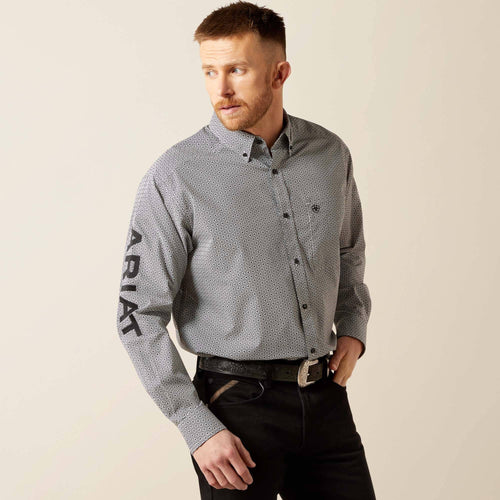 Pard's Western shop Ariat Team Pablo Black/White Geometric Print Classic Fit Button-Down Shirt