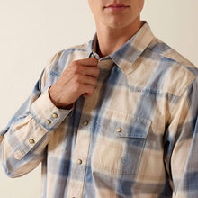 Ariat Men's Retro Horace Sandshell Plaid Fitted Western Snap Shirt