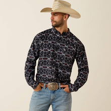 Pard's Western Shop Ariat Men's Black Southwest Print 360 Airflow Classic Fit Button-Down Shirt