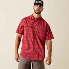 Pard's Western Shop Ariat Men's Red Southwest Print VentTEK Outbound Short Sleeve Button-Down Classic Fit Shirt
