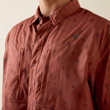 Ariat Men's Copper Brown Print VentTEK Short Sleeve Classic Fit Shirt