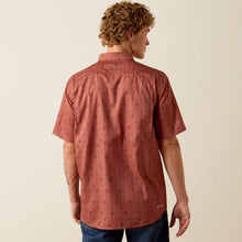 Ariat Men's Copper Brown Print VentTEK Short Sleeve Classic Fit Shirt