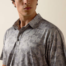Ariat Men's Grey Camo Print Climate TEK Fitted Polo Shirt