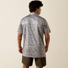 Ariat Men's Grey Camo Print Climate TEK Fitted Polo Shirt