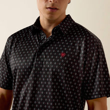 Ariat Men's Black Geometric Print Polo Shirt