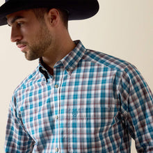 Ariat Men's Walter Blue Multi Plaid Button-Down Pro Series Classic Fit Shirt