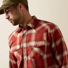 Ariat Men's Harford Rosewood Plaid Flannel Fitted Western Snap Shirt