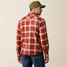 Ariat Men's Harford Rosewood Plaid Flannel Fitted Western Snap Shirt
