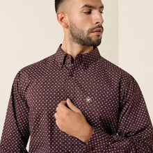 Ariat Men's Contstantine Burgundy Print Classic Fit Button-Down Shirt