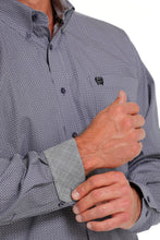 Cinch Purple/White Diamond Print Button-Down Shirt for Men