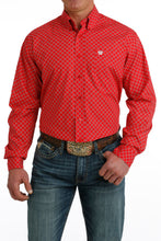 Cinch Red/White Medallion Print Button-Down Shirt for Boys