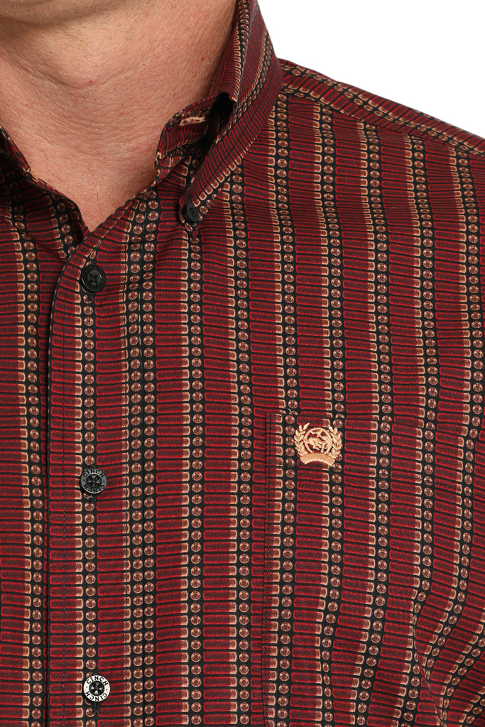Cinch Men's Red Shotgun Shells Print Button-Down Shirt – Pard's Western ...