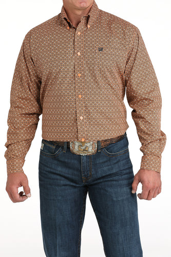 Pard's Western Shop Cinch Men's Dark Corral Print Button-Down Shirt