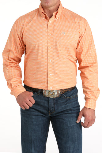 Pard's Western shop Cinch Men's Corral/White Geometric Print Button-Down Shirt