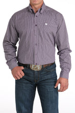 Pard's Western Shop Cinch Men's Purple/White Geometric Print Button-Down Shirt