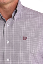 Cinch Men's Light Purple/White Box Plaid Button-Down Shirt