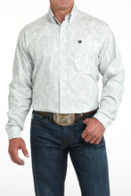 Pard's Western Shop Cinch Men's White/Gray Paisley Print Button-Down Shirt