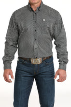 Pard's Western Shop Cinch Men's Black/White Geometric Print Button-Down Stretch Shirt