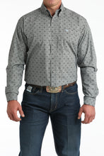 Pard's Western Shop Cinch Men's Gray Geometric Print Button-Down Shirt