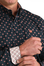 Cinch Men's Dark Navy Geometric Print Button-Down Shirt