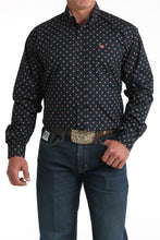 Pard's Western Shop Cinch Men's Dark Navy Geometric Print Button-Down Shirt