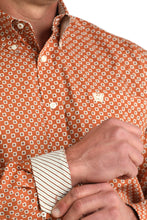 Cinch Men's Light Brown Geometric Print Button-Down Shirt