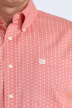 Cinch Men's Red/White Chain Print Button-Down Shirt