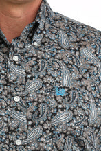 Cinch Multi Color Paisley Print Button-Down Shirt for Men