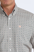 Cinch Men's Light Multi Color Aztec Print Short Sleeve Button-Down Shirt